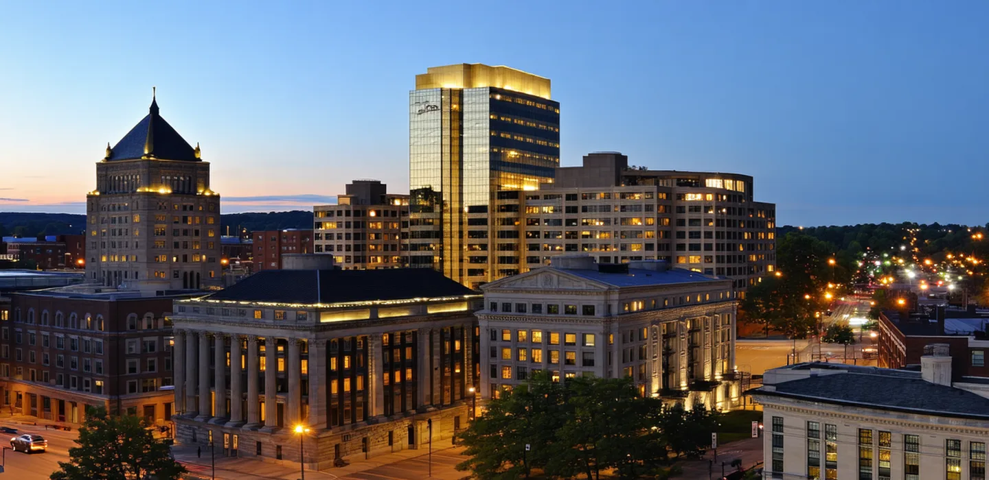 Hartford, Connecticut aerial view — home of Undwrlyft's headquarters