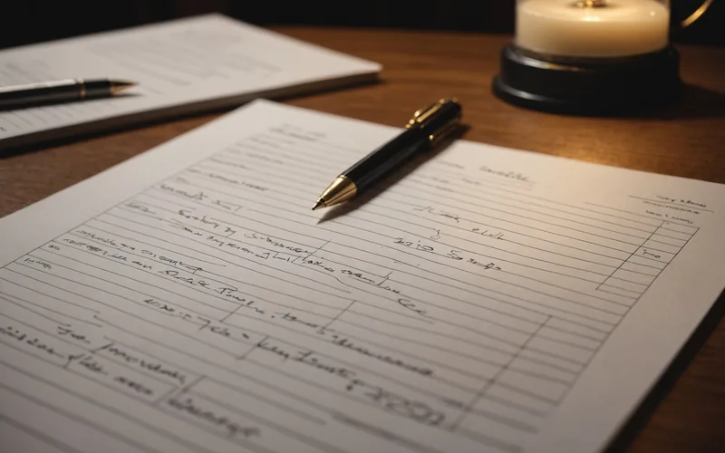 Structured log entries on legal review paper